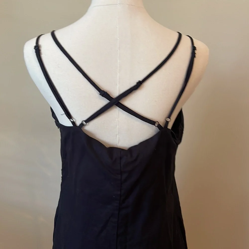 H&M Black Linen Shift Dress Medium - Picture 5 of 6